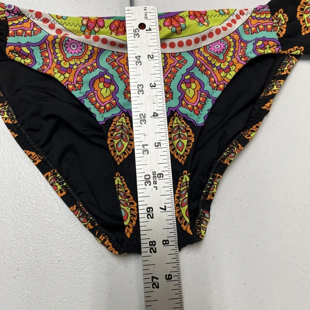 Trina Turk Bikini Vibrant Colorful Swimsuit Halter Tie Resort Beach Vacation - Picture 11 of 13